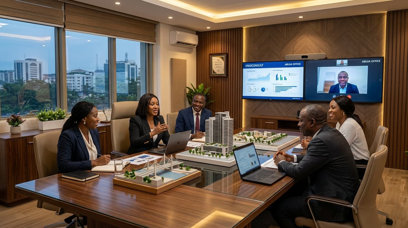 Client consultation and technical briefing in Hewelt executive boardroom
