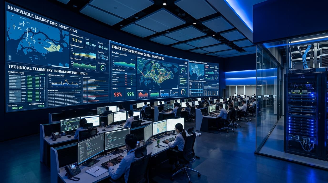 Integrated smart infrastructure and operations monitoring control center